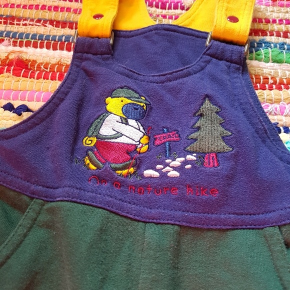 First Moments Baby Overalls Vtg Teddy Jumper - Picture 5 of 6